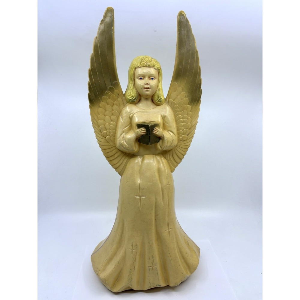 Vintage Blow Mold Christmas Angel 18" Union Products Needs Light